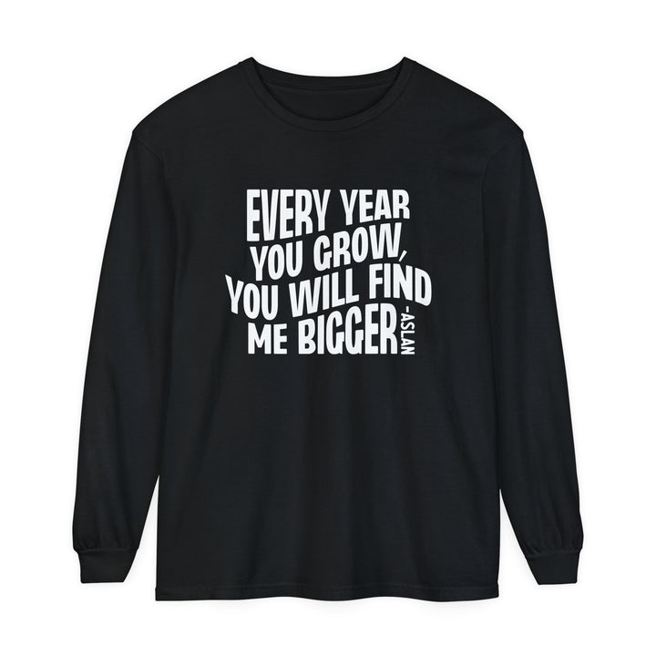 Every Year You Grow Long Sleeve Shirt Long-sleeve Black S 