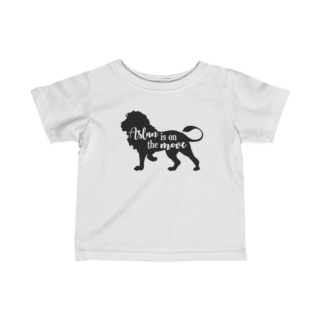 Aslan Is On The Move Baby Tee Kids clothes White 6M 