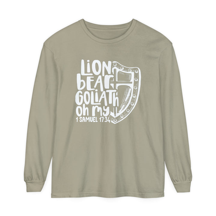 Lion Bear Goliath Oh My Long Sleeve Shirt Long-sleeve Sandstone S 