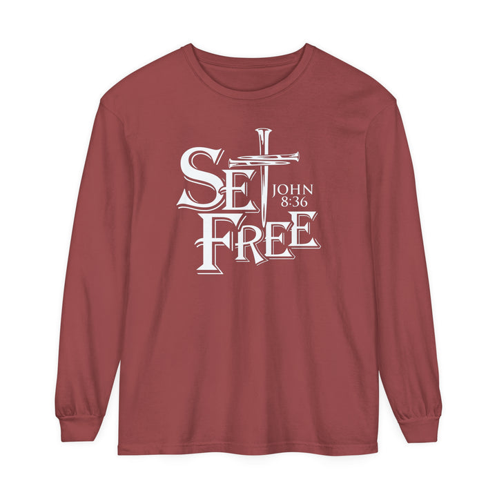 Set Free Long Sleeve Shirt Long-sleeve Brick S 