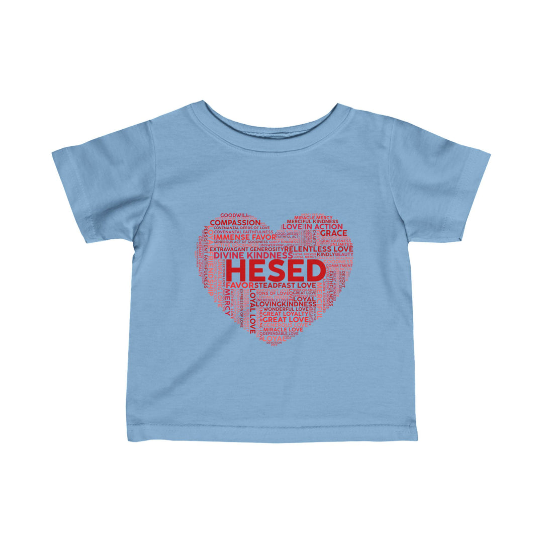 Hesed Heart Cloud Baby Tee Kids clothes Light Blue 6M 