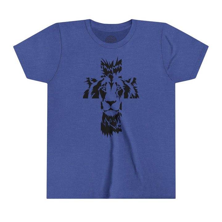 Aslan Cross Youth T-shirt Kids clothes Heather True Royal S 