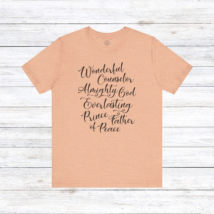 Wonderful Counselor Unisex T-Shirt T-Shirt Heather Peach S 