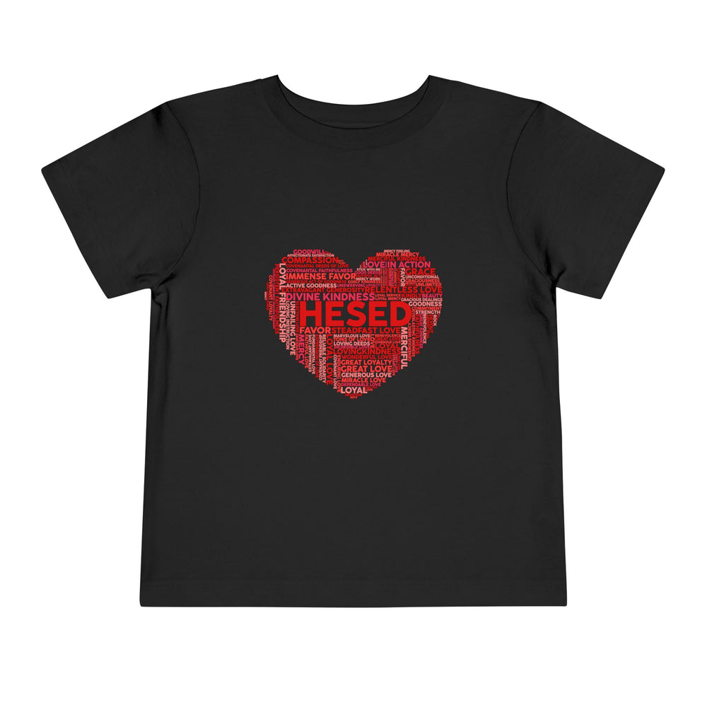 Hesed Heart Cloud Toddler Tee Kids clothes Black 2T 