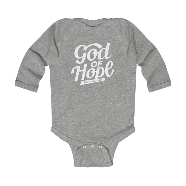 God of Hope Infant Long Sleeve Bodysuit Kids clothes Heather NB (0-3M) 