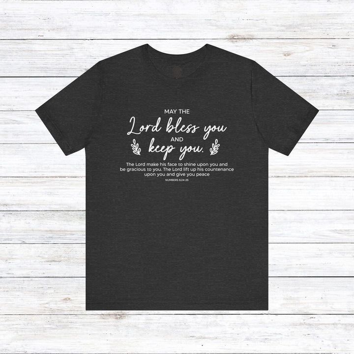 Bless and Keep You Unisex T-Shirt T-Shirt Dark Grey Heather S 