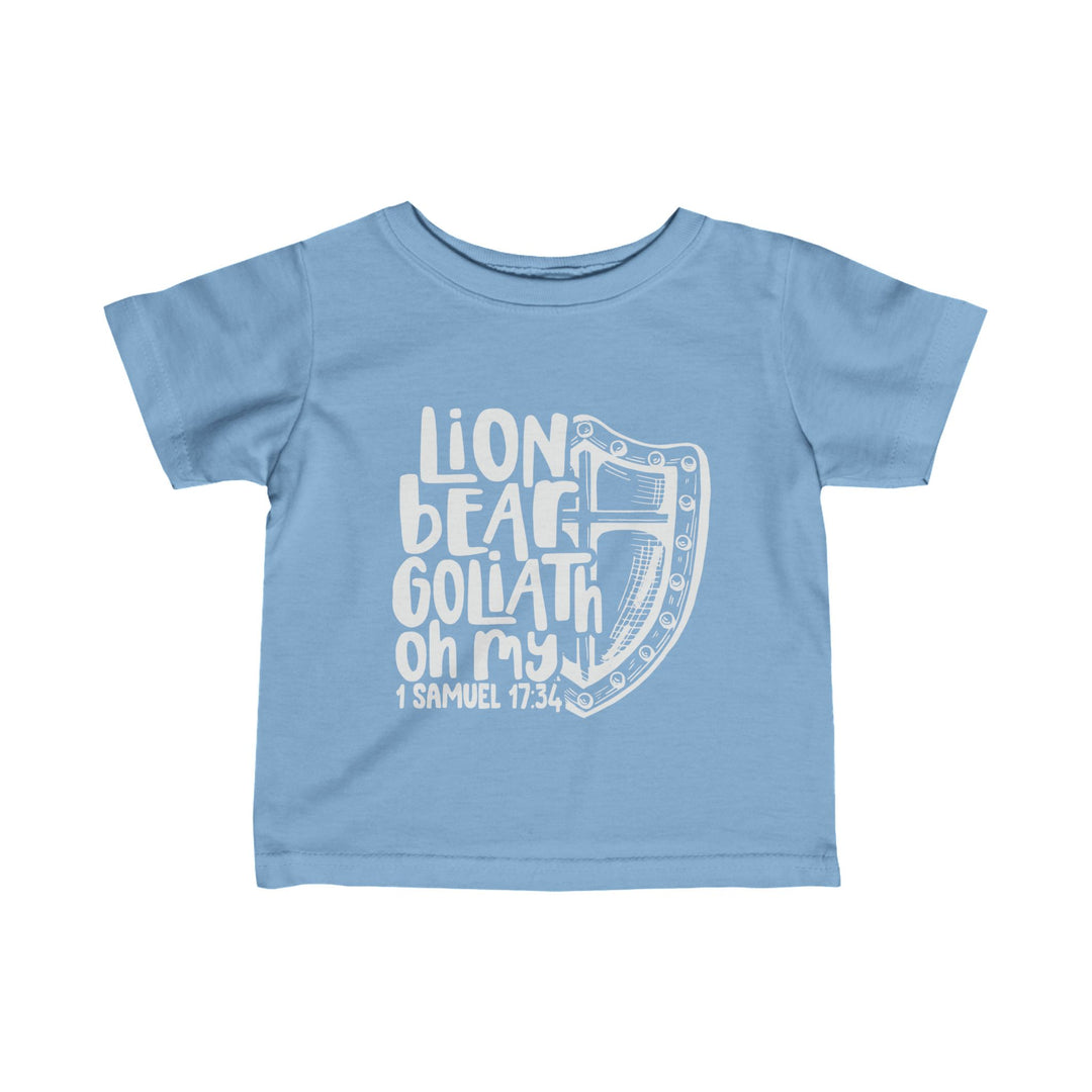 Lion Bear Goliath Oh My Baby Tee Kids clothes Light Blue 6M 