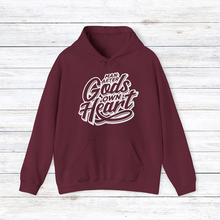 Man After God's Heart Hoodie Hoodie Maroon S 