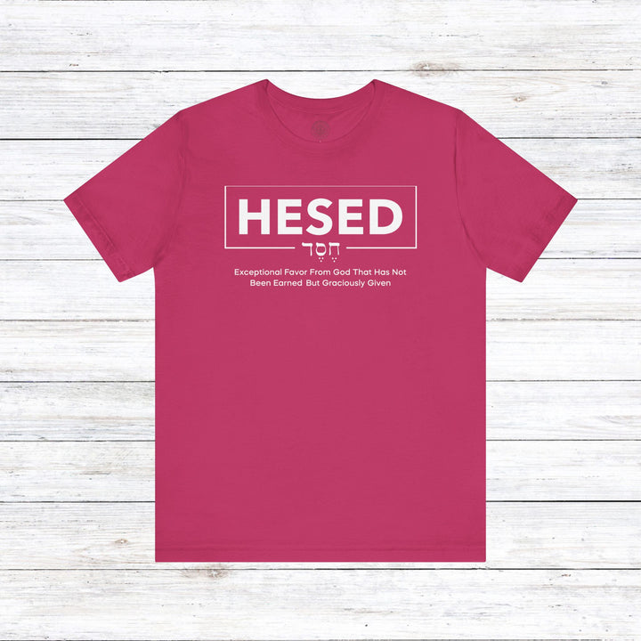 Hesed Exceptional Favor Unisex T-Shirt T-Shirt Berry S 