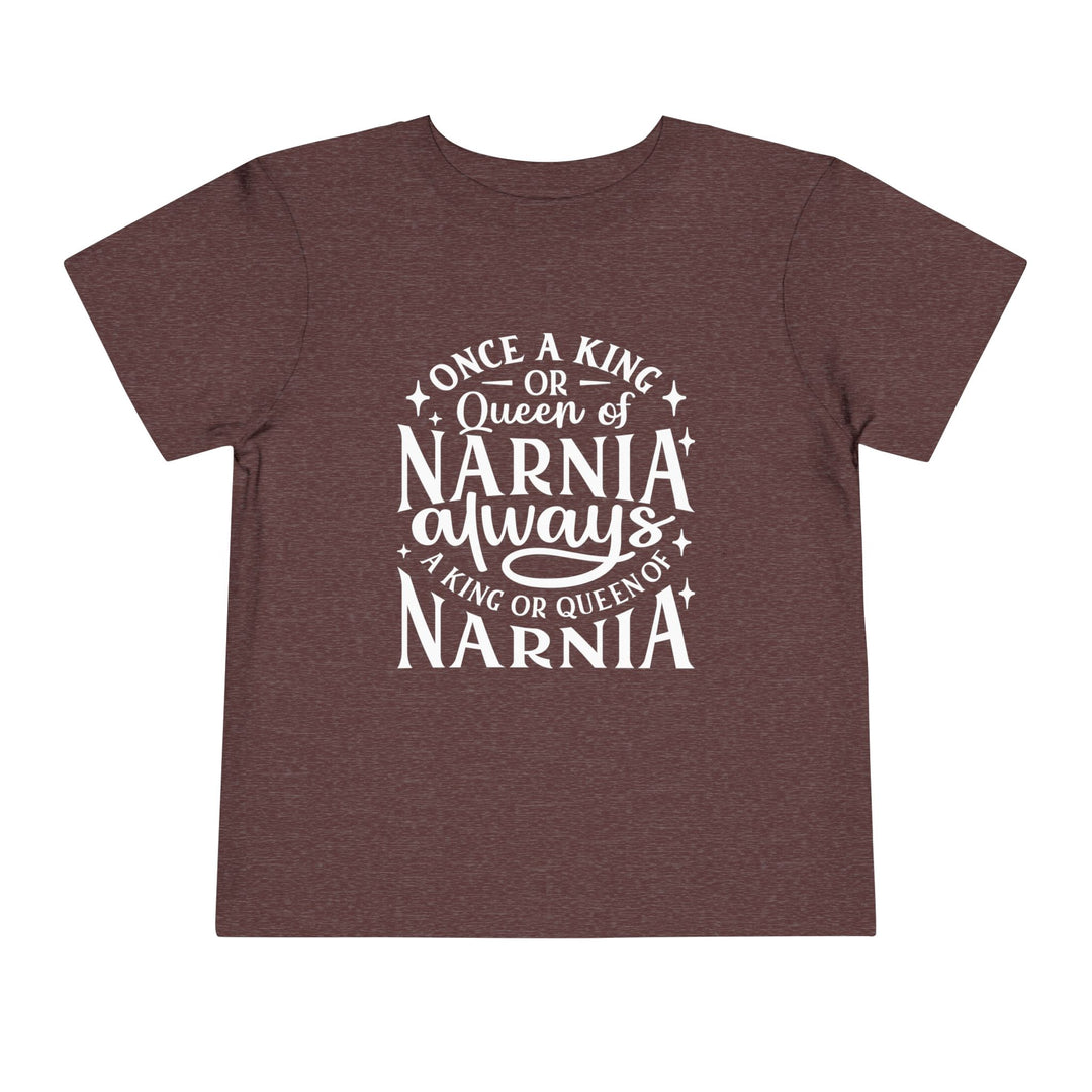 King or Queen Narnia Toddler Tee Kids clothes Heather Maroon 2T 