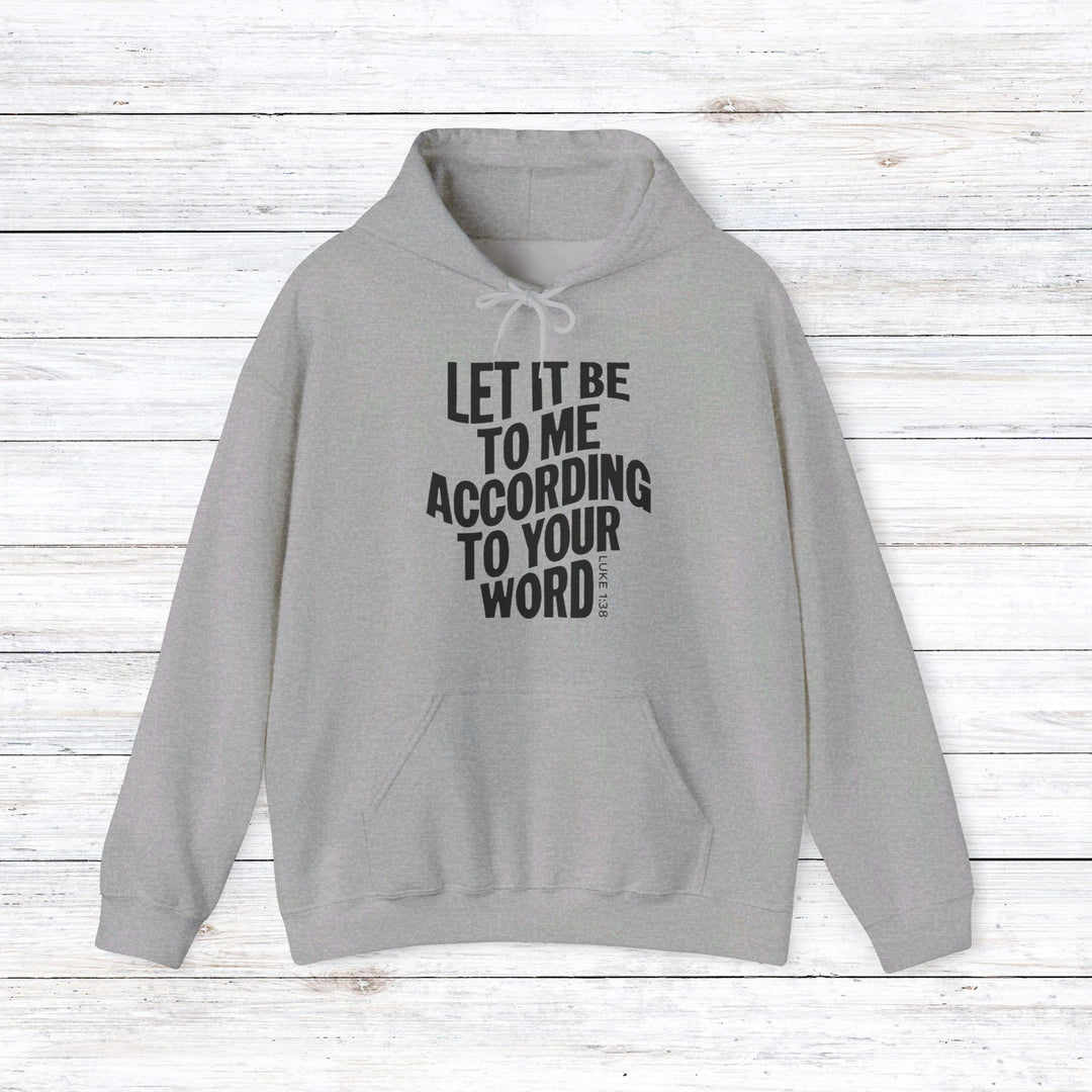 According To Your Word Hoodie Hoodie Sport Grey S 