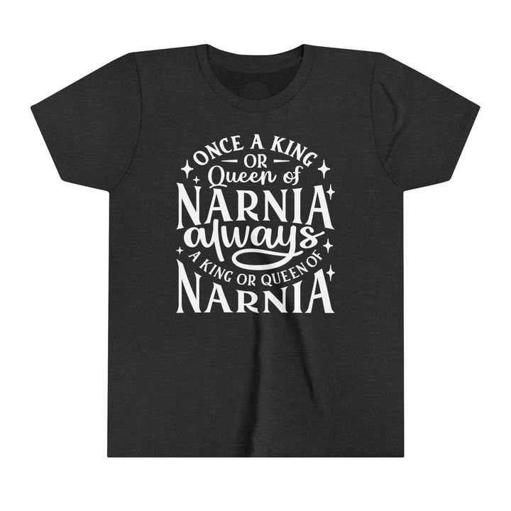 King or Queen Narnia Youth T-Shirt Kids clothes Dark Grey Heather S 