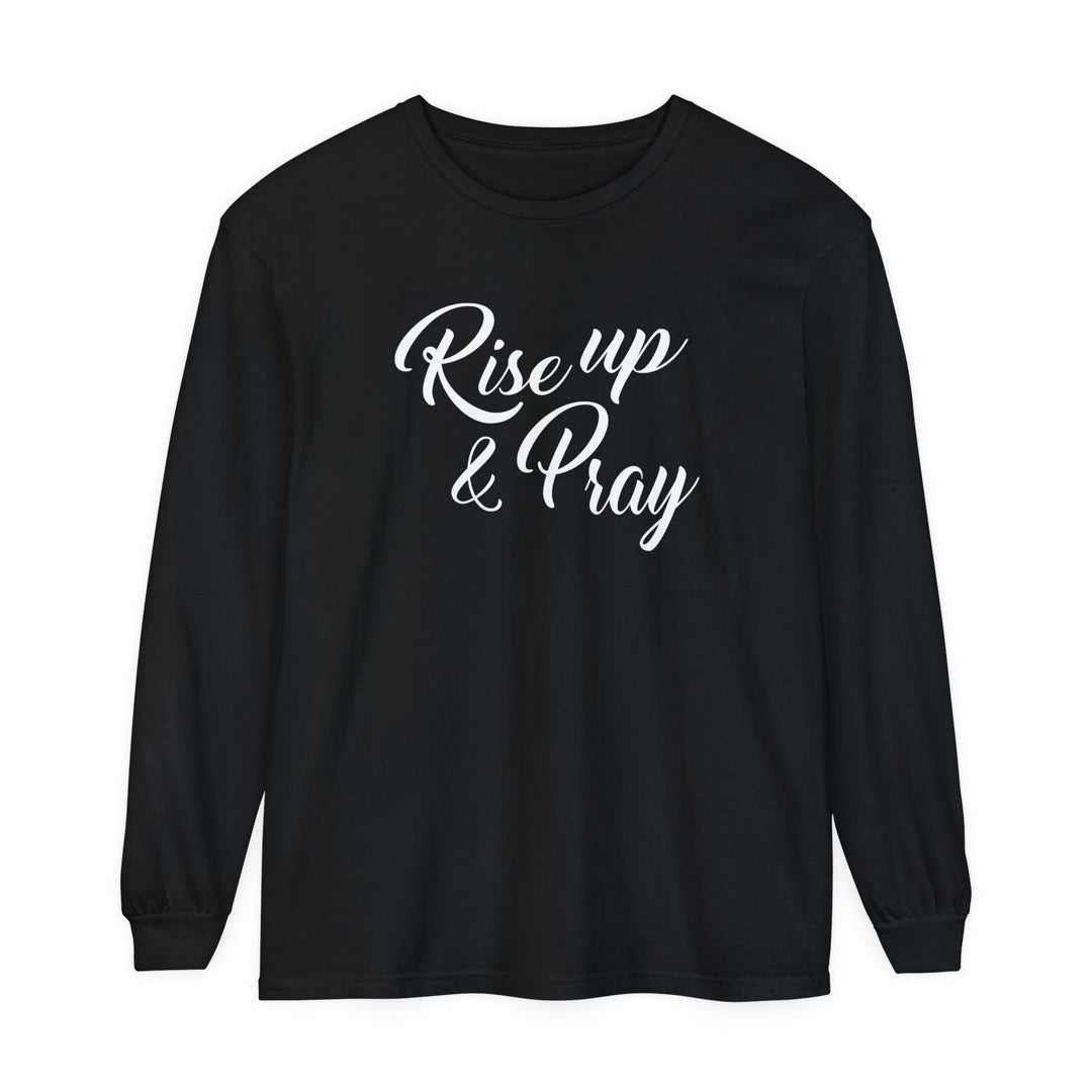 Rise Up and Pray Long Sleeve Shirt Long-sleeve Black S 