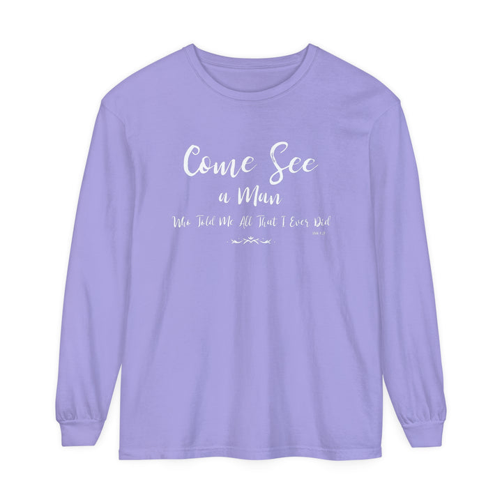 Come See Long Sleeve Shirt Long-sleeve Violet S 