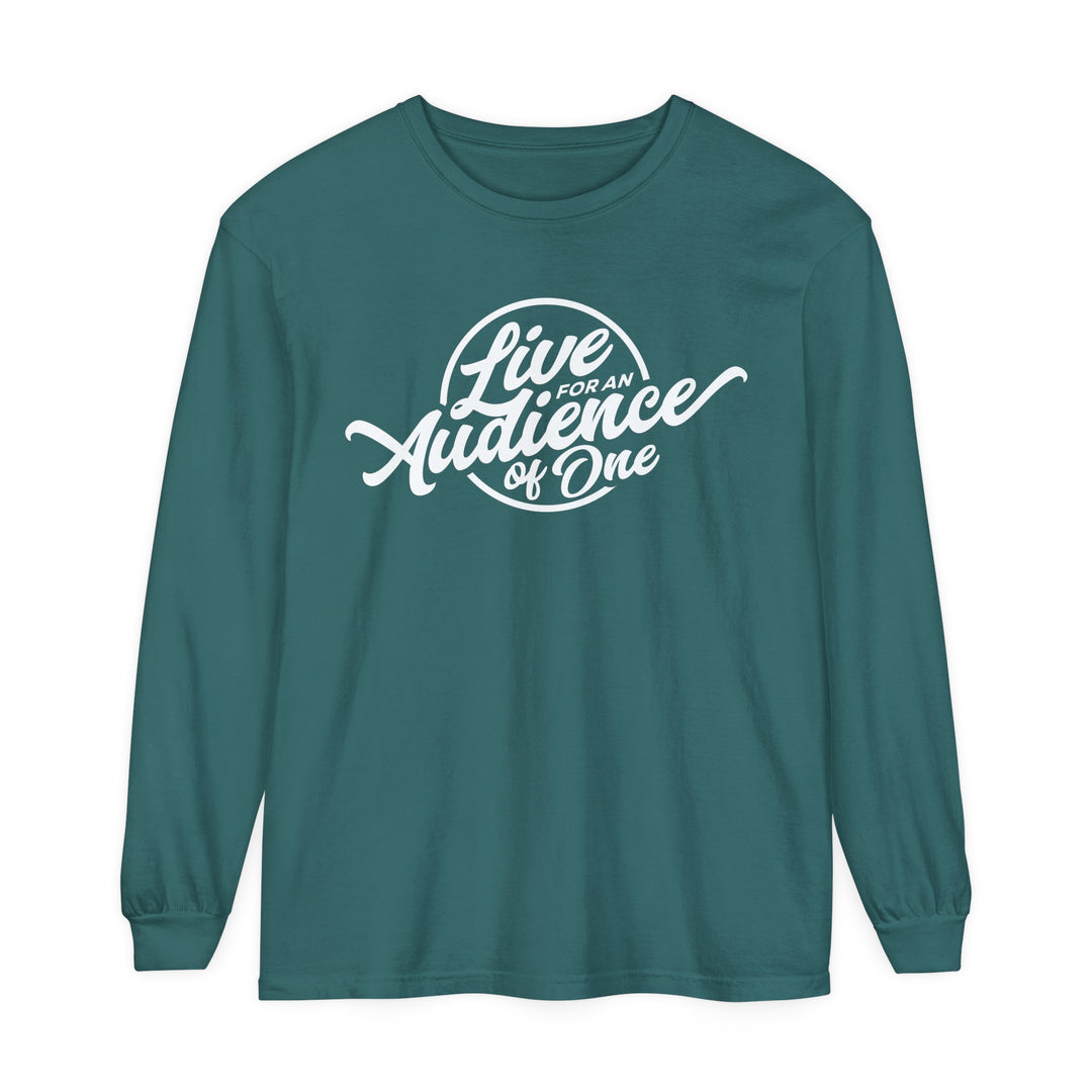 Audience of One Long Sleeve Shirt Long-sleeve Blue Spruce S 