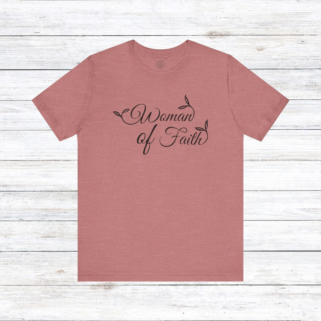 Woman of Faith Unisex T-Shirt T-Shirt Heather Mauve S 