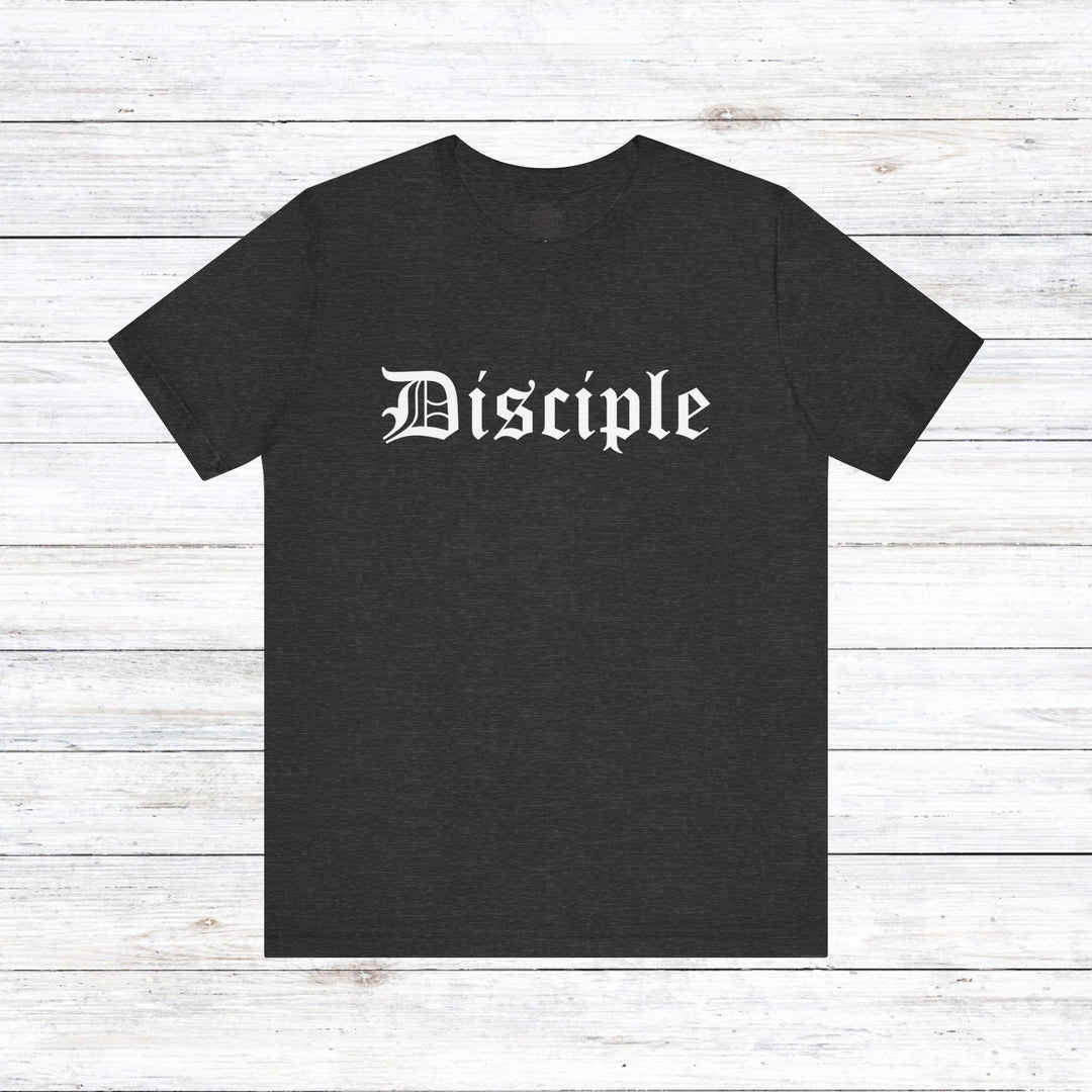 Disciple Old English Unisex T-Shirt T-Shirt Dark Grey Heather S 