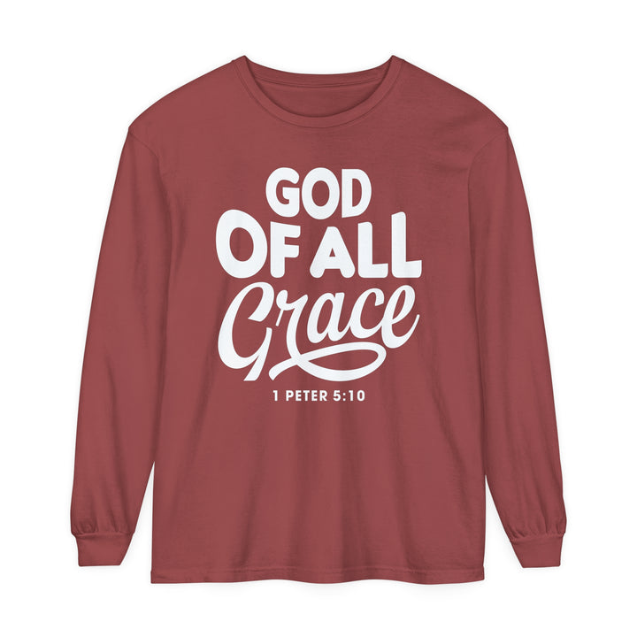 God of All Grace Long Sleeve Shirt Long-sleeve Brick S 