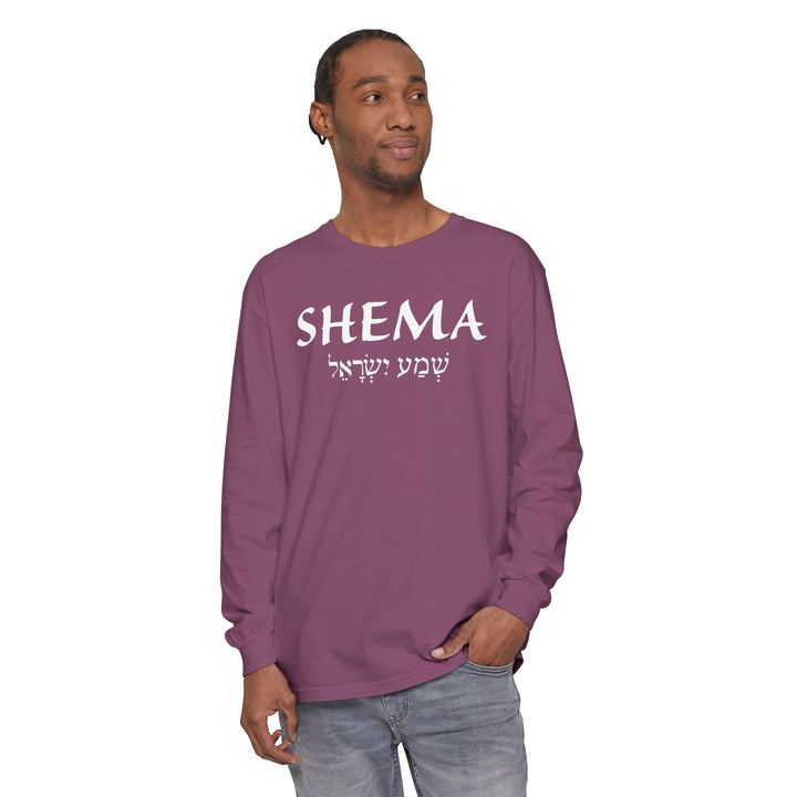 Shema Hebrew Long Sleeve Shirt Long-sleeve   