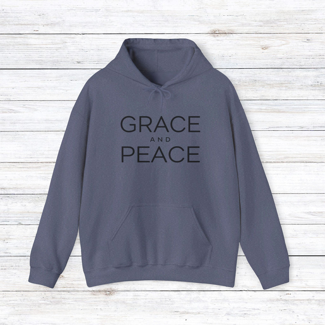 Grace and Peace Hoodie Hoodie Heather Navy S 