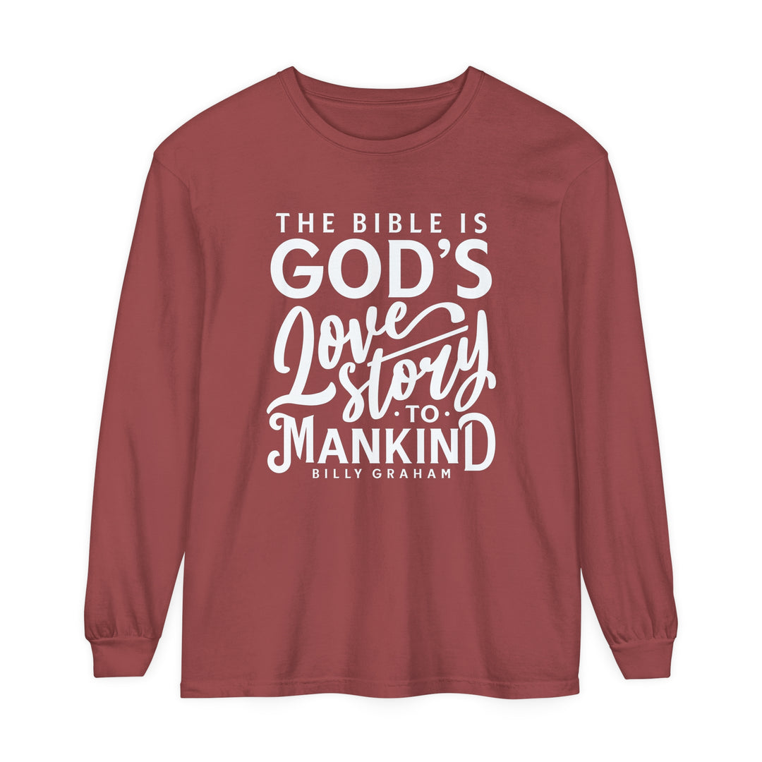 God's Love Story Long Sleeve Shirt Long-sleeve Brick S 