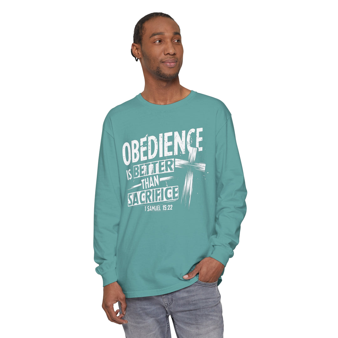 Obedience Is Better Cross Long Sleeve Shirt Long-sleeve   