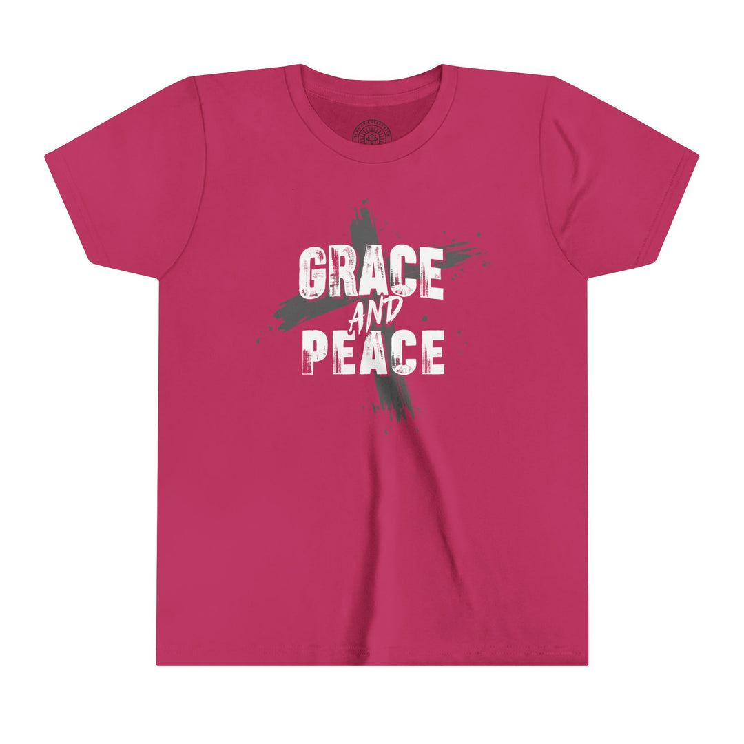 Grace and Peace Youth T-shirt Kids clothes Berry S 