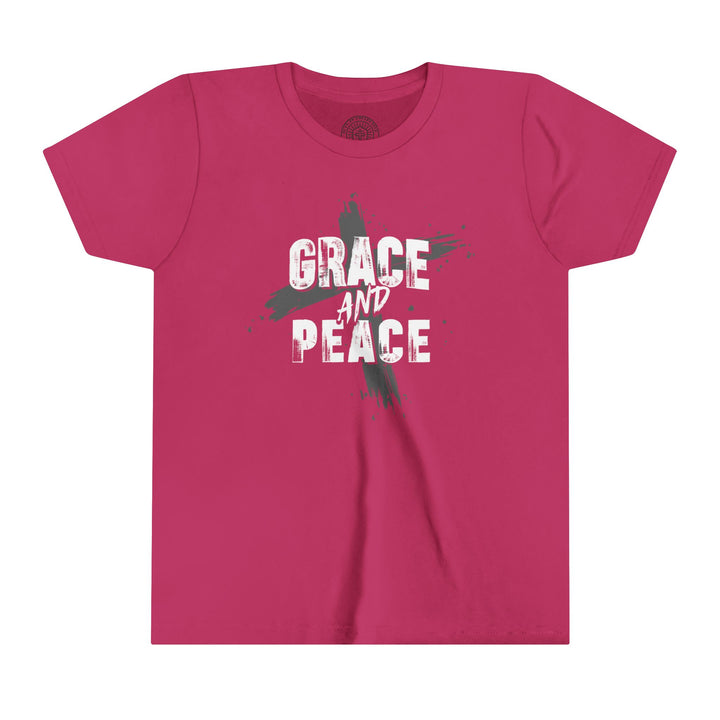 Grace and Peace Youth T-shirt Kids clothes Berry S 