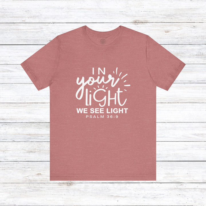 In Your Light Unisex T-Shirt T-Shirt Heather Mauve S 