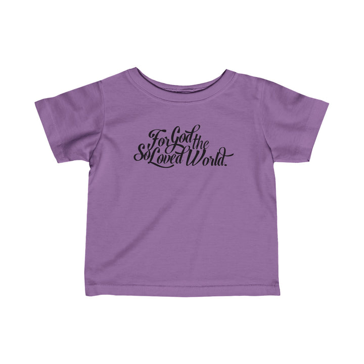 God So Loved Baby Tee Kids clothes Lavender 6M 