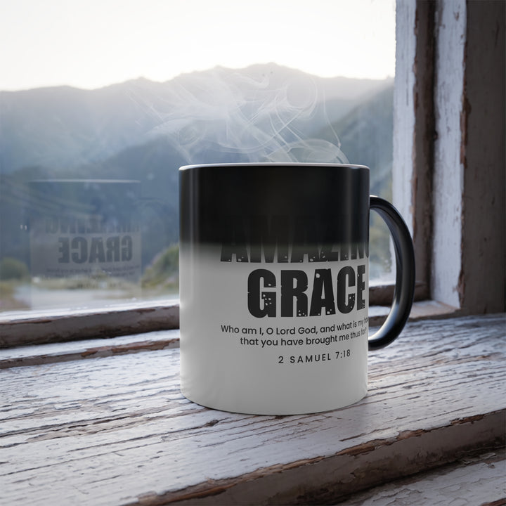 Christian Coffee Mug Amazing Grace Color Morphing Mug   