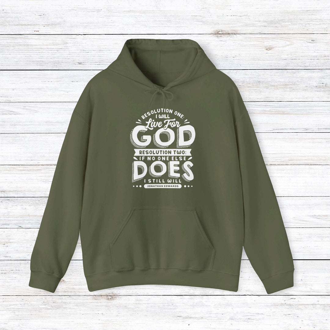 Live For God Hoodie Hoodie Military Green S 