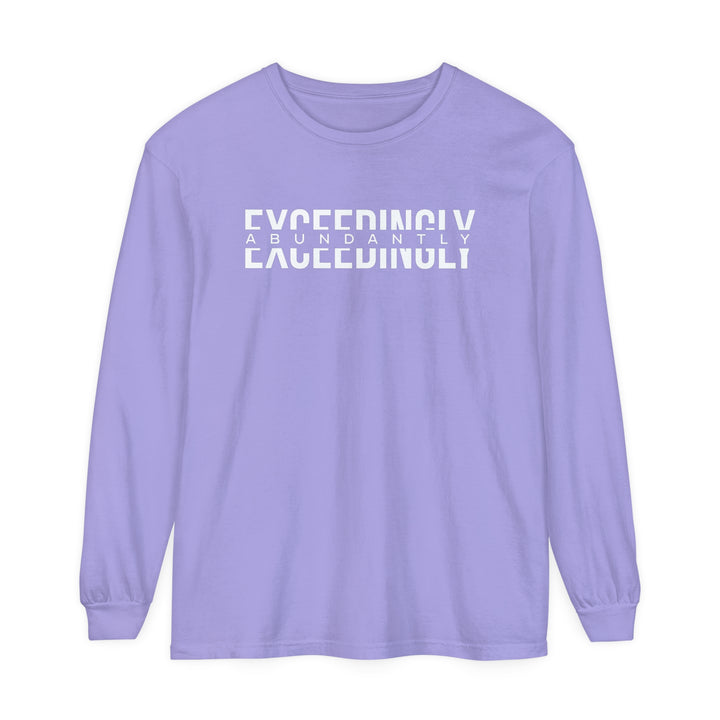 Exceedingly Abundantly Long Sleeve Shirt Long-sleeve Violet S 