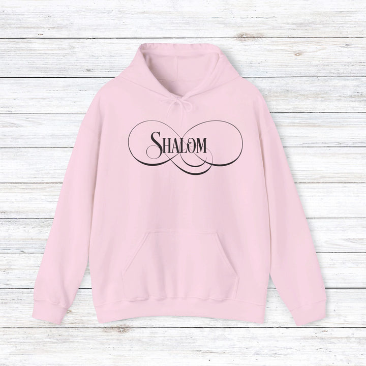 Shalom Script Hoodie Hoodie Light Pink S 