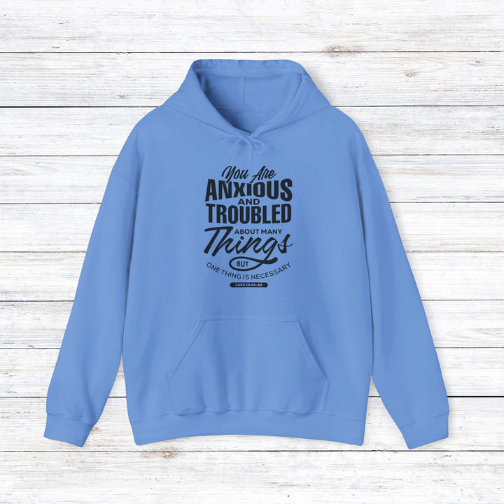 Anxious And Troubled Hoodie Hoodie Carolina Blue S 