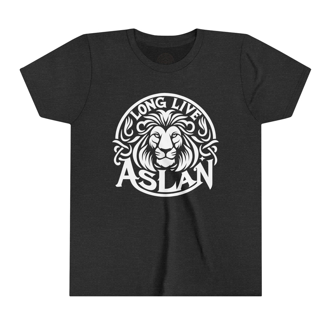 Long Live Aslan Youth T-shirt Kids clothes Dark Grey Heather S 