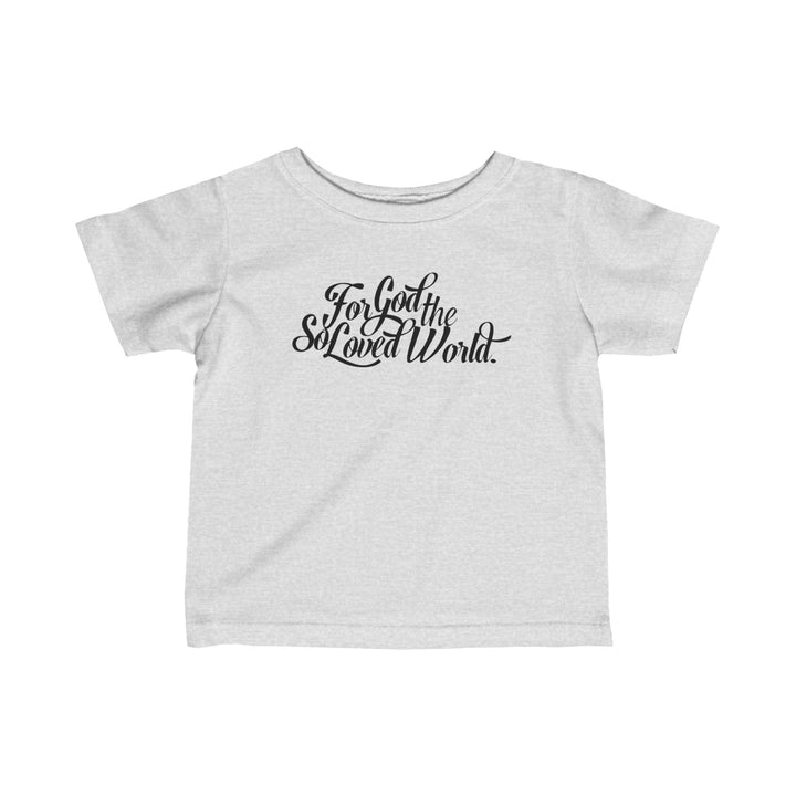 God So Loved Baby Tee Kids clothes Heather 6M 