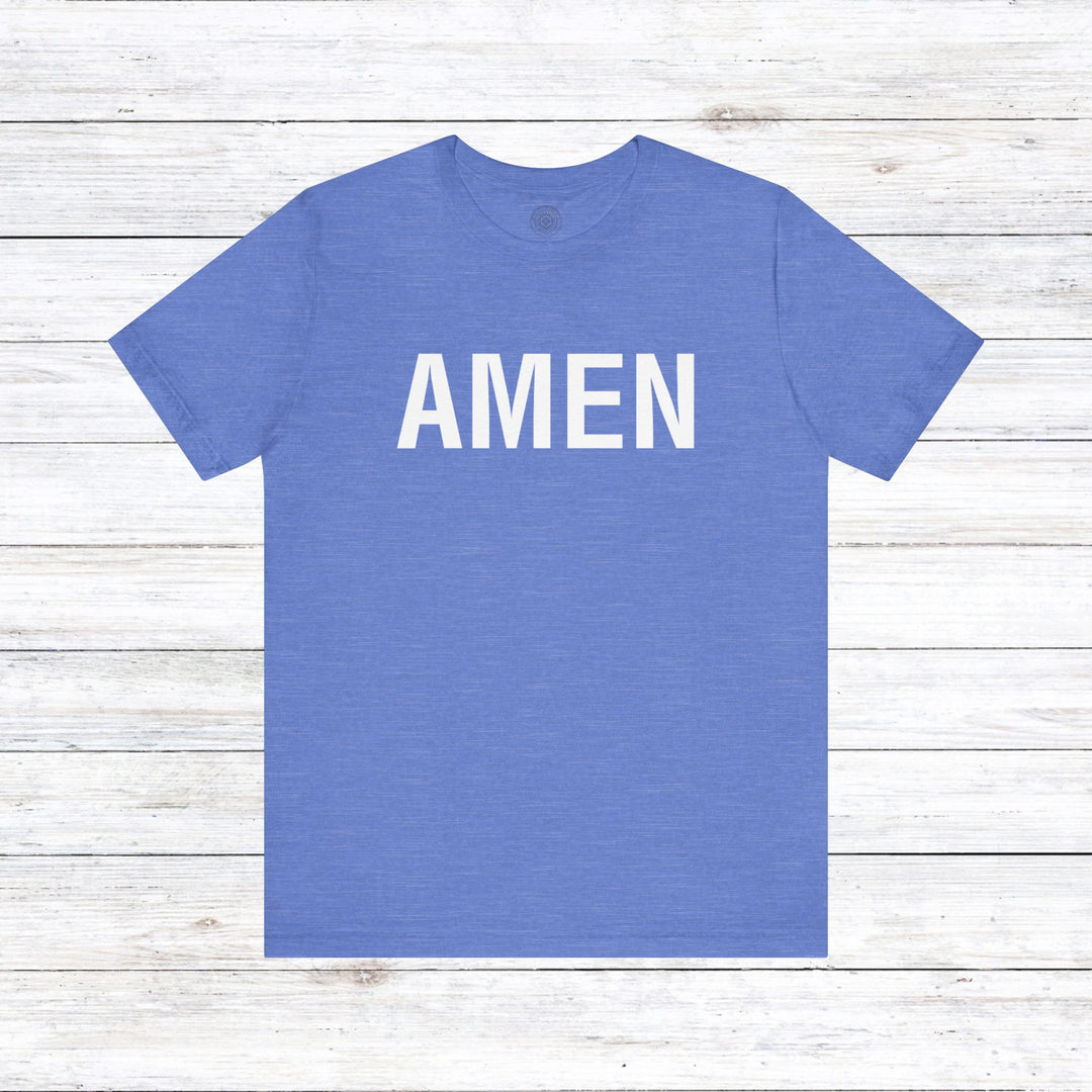 Amen Unisex T-Shirt T-Shirt Heather Columbia Blue S 