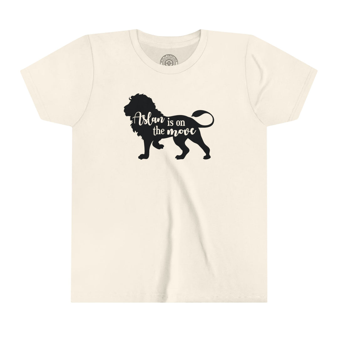 Aslan Is On The Move Youth T-shirt Kids clothes Natural S 