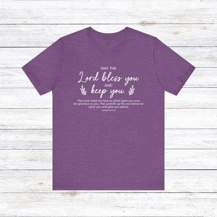 Bless and Keep You Unisex T-Shirt T-Shirt Heather Team Purple S 