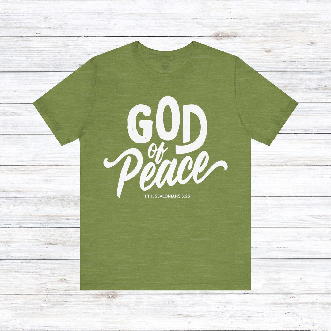 God of Peace Unisex T-Shirt T-Shirt Heather Green S 