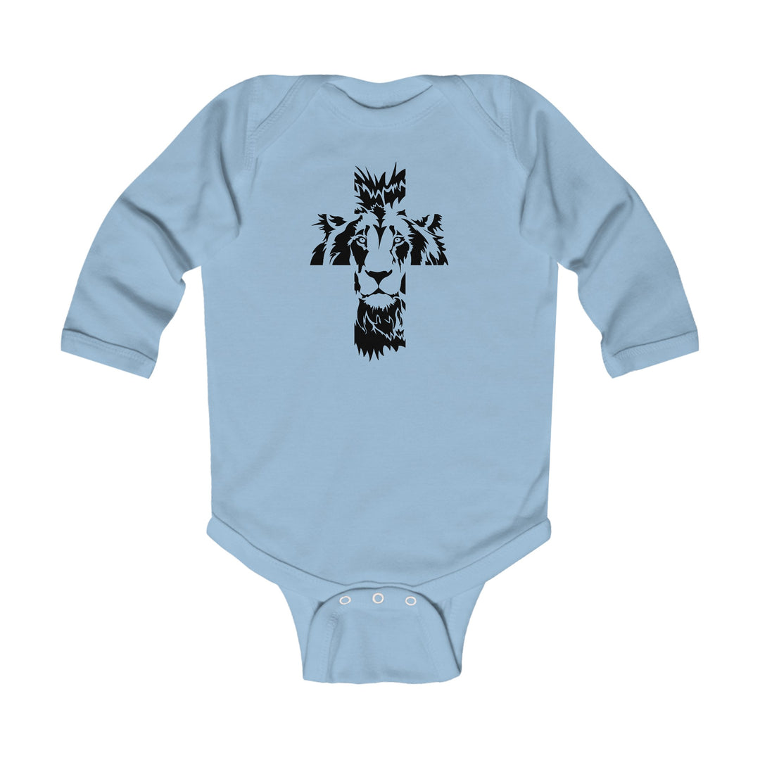 Aslan Cross Infant Long Sleeve Bodysuit Kids clothes Light Blue NB (0-3M) 