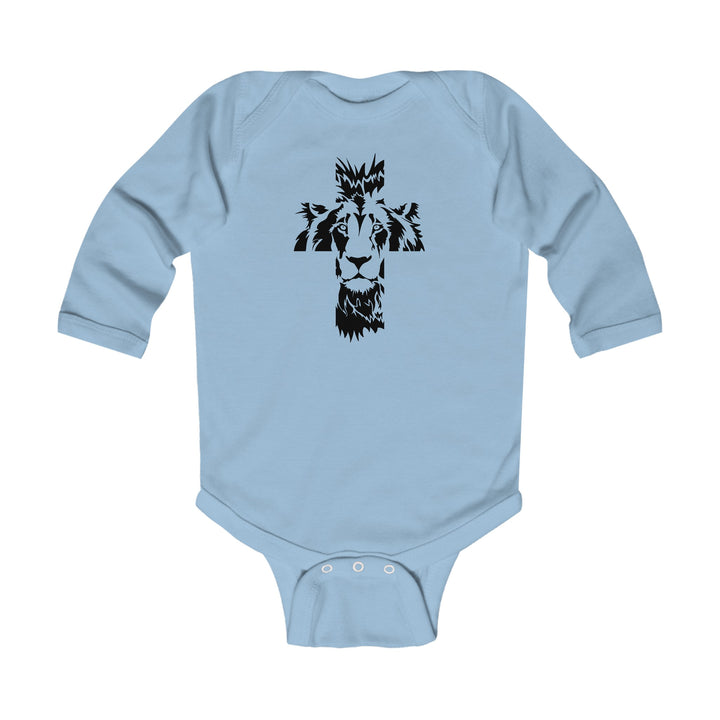 Aslan Cross Infant Long Sleeve Bodysuit Kids clothes Light Blue NB (0-3M) 