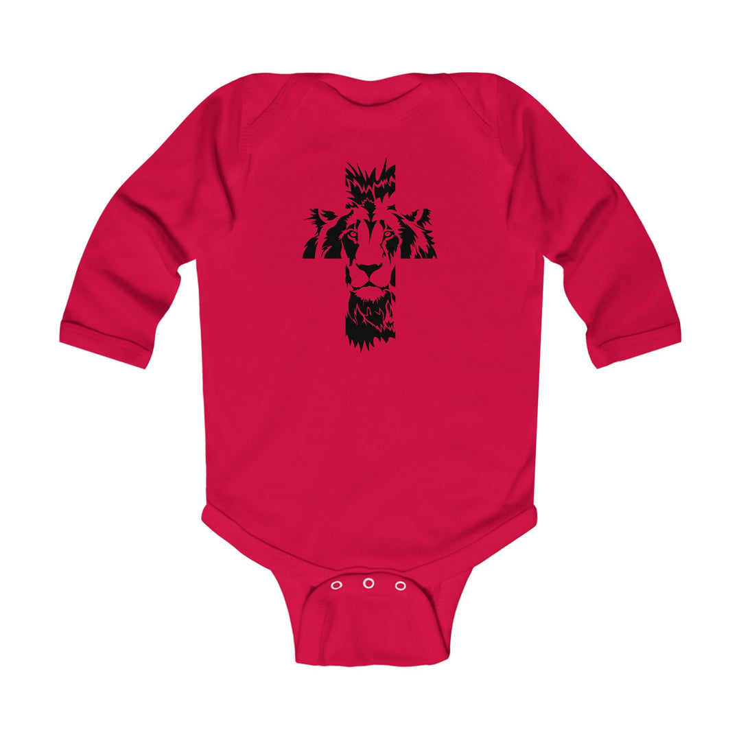 Aslan Cross Infant Long Sleeve Bodysuit Kids clothes Red NB (0-3M) 