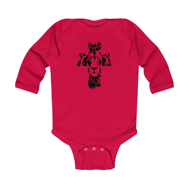 Aslan Cross Infant Long Sleeve Bodysuit Kids clothes Red NB (0-3M) 