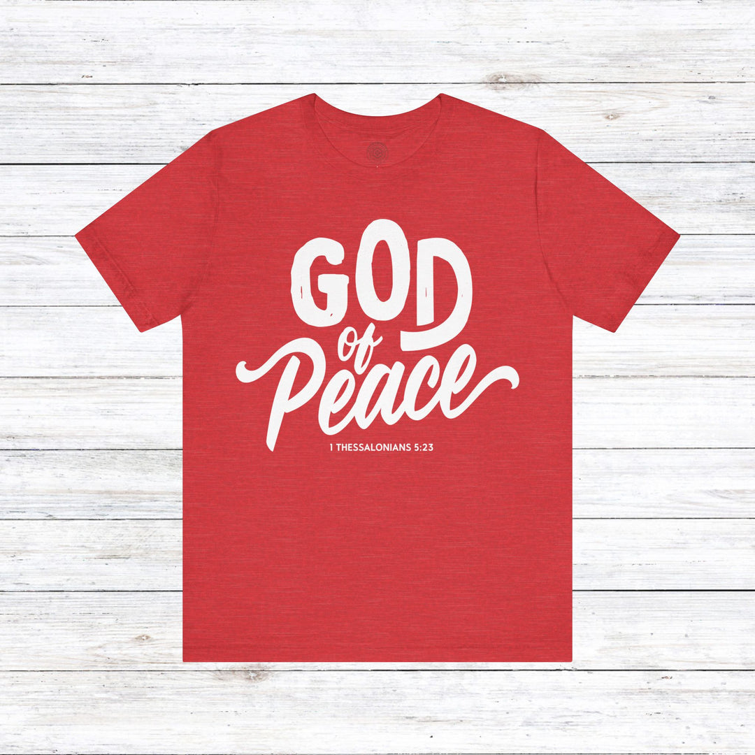 God of Peace Unisex T-Shirt T-Shirt Heather Red S 