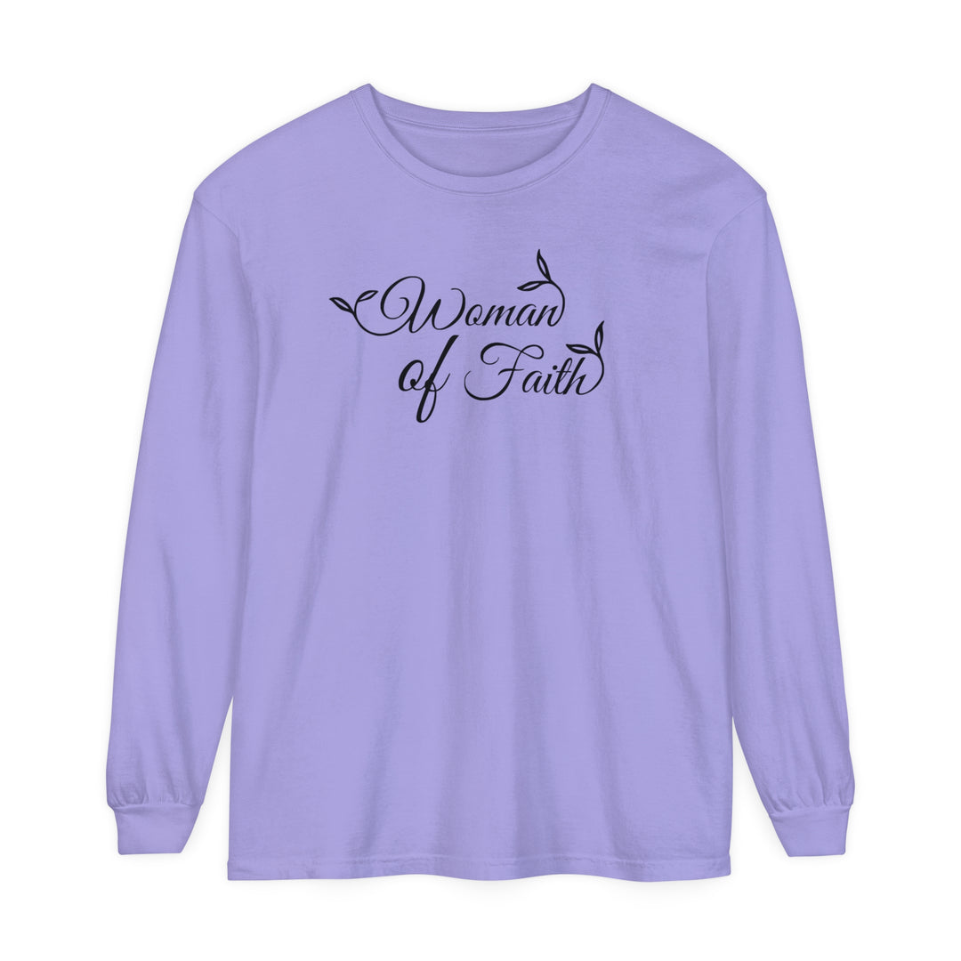 Woman of Faith Long Sleeve Shirt Long-sleeve Violet S 