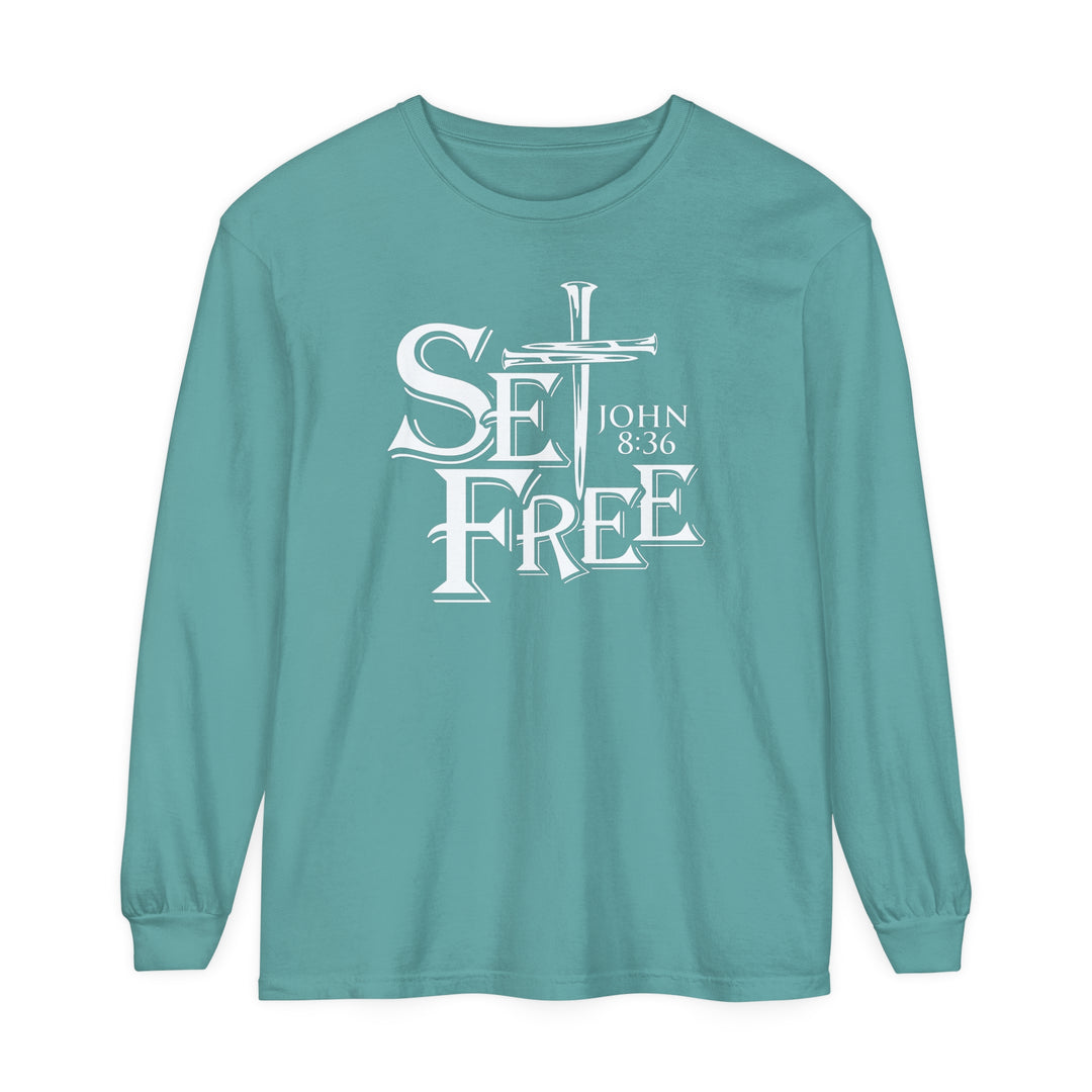 Set Free Long Sleeve Shirt Long-sleeve Seafoam S 