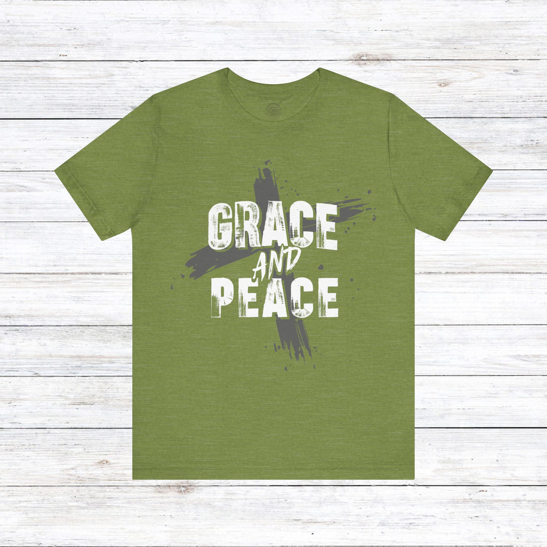 Grace and Peace Unisex T-Shirt T-Shirt Heather Green S 