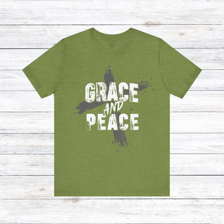 Grace and Peace Unisex T-Shirt T-Shirt Heather Green S 